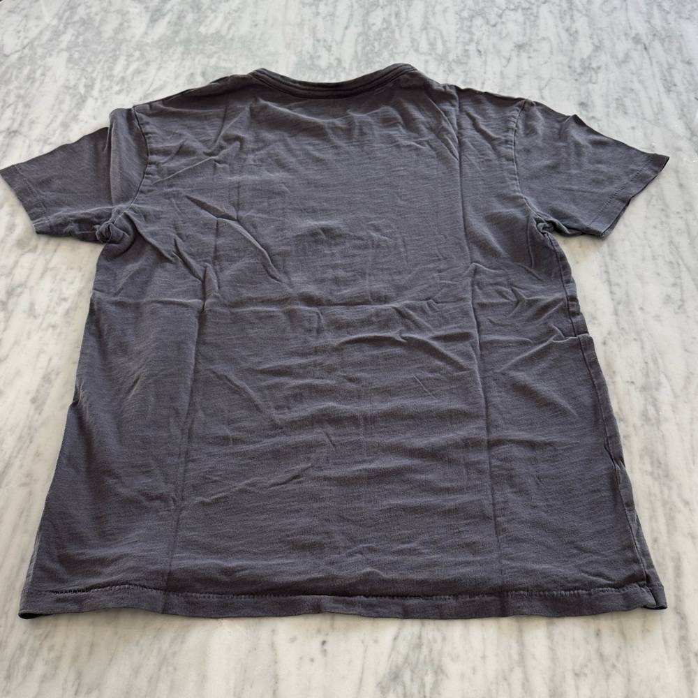 Men's Crewneck Garment Dyed Pocket T-Shirt - Blue Charcoal. Slim. S - Picture 3 of 3